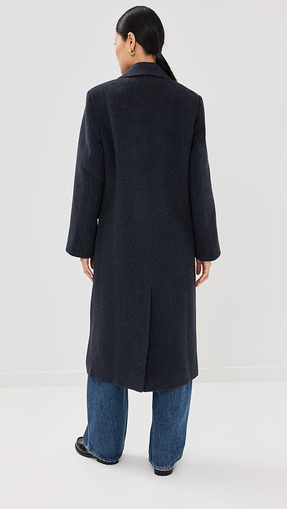 RIA COAT IN BLUE NOTE HEATHER