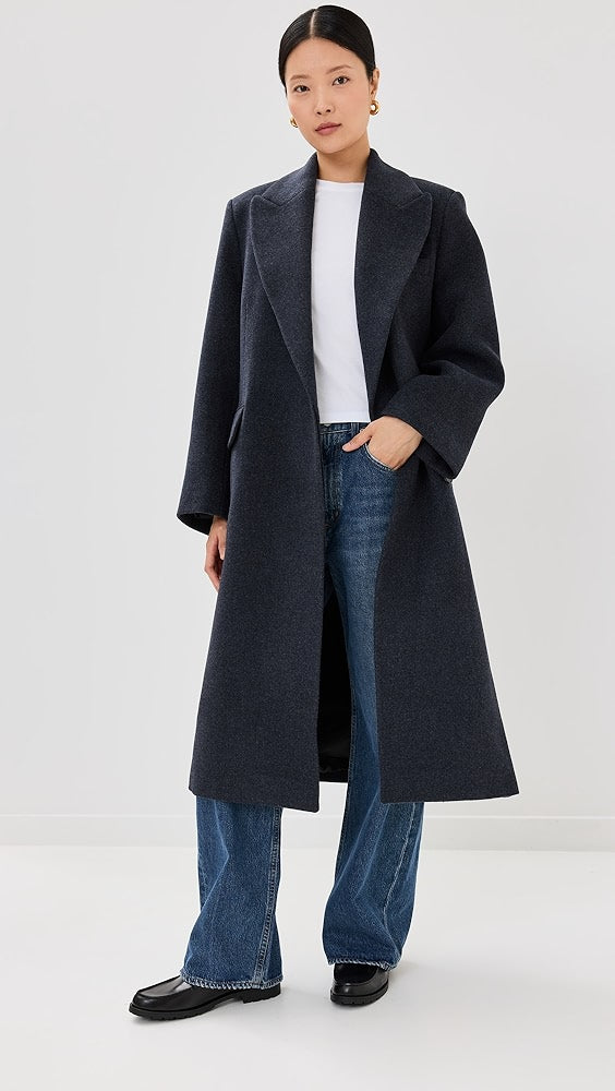 RIA COAT IN BLUE NOTE HEATHER
