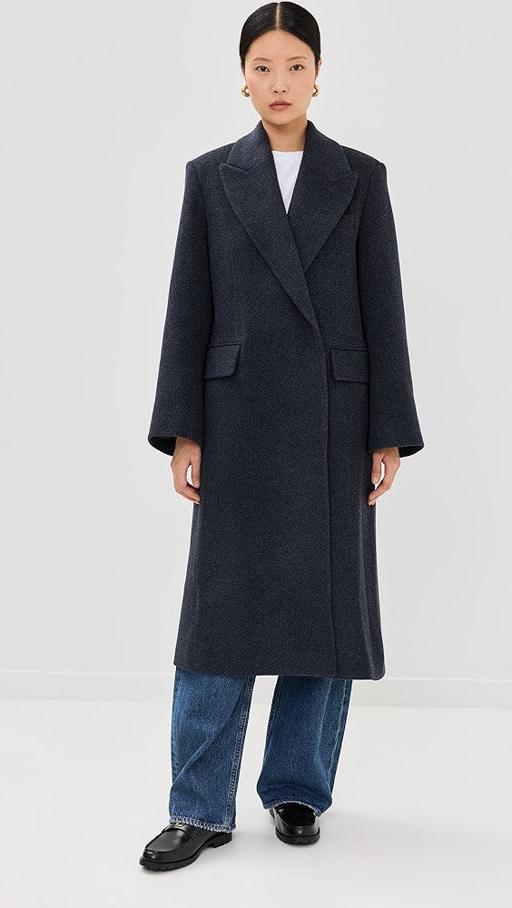 RIA COAT IN BLUE NOTE HEATHER