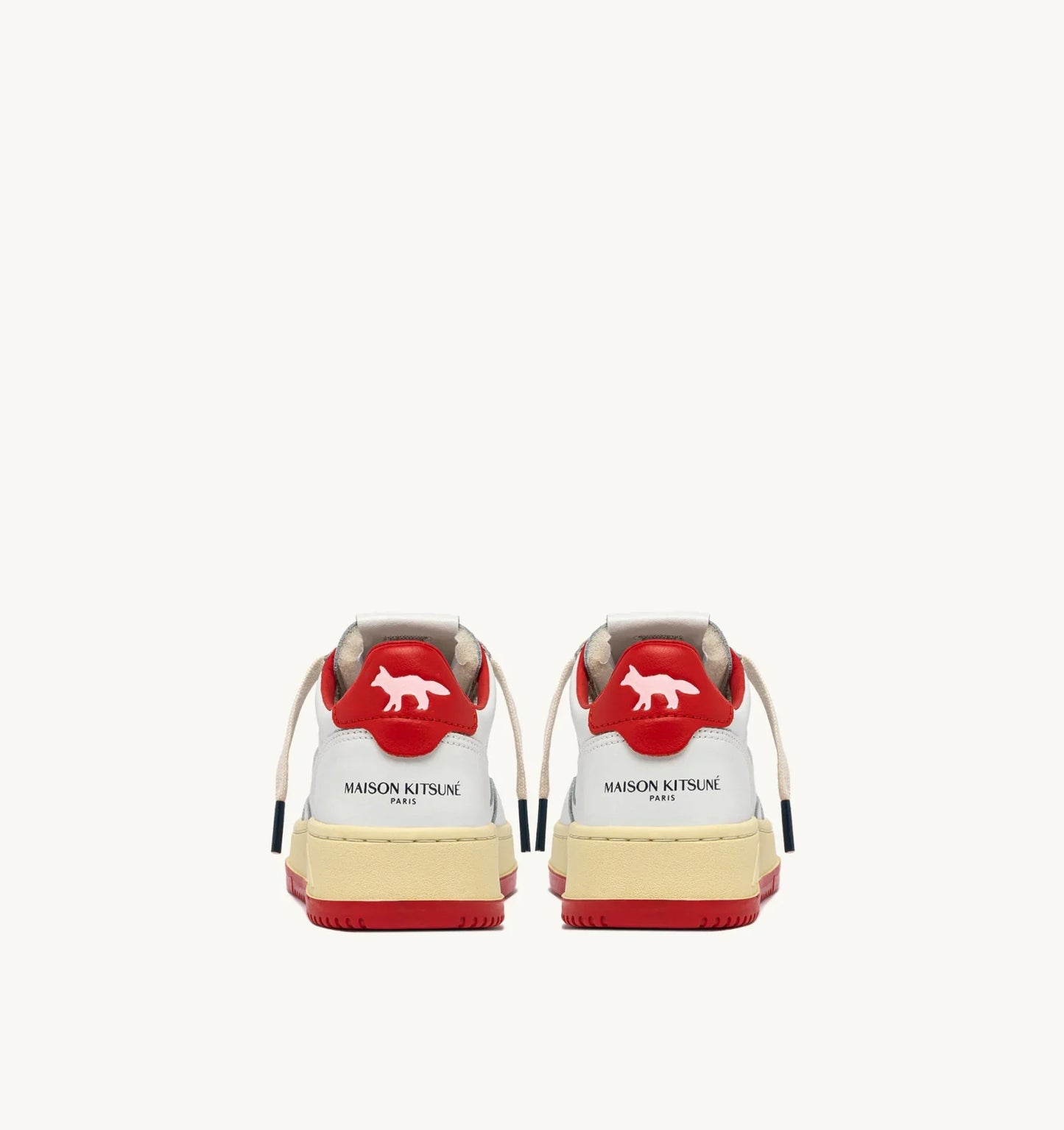 Medalist Low Men 'Maison Kistune' Sneakers In White And Clay Red Leather